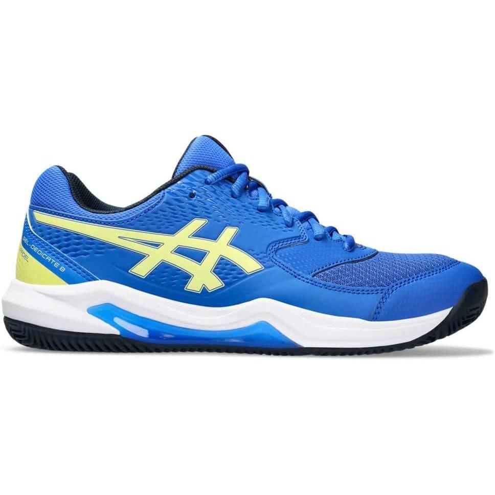 image:imageAsics Mens GelDedicate 8 Tennis ShoesIllusion Blue Glow Yellow