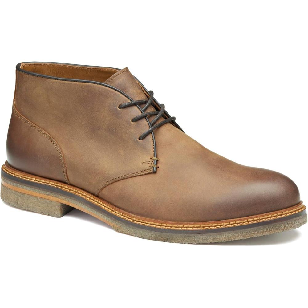 image:imageJohnston amp Murphy Mens Calder Chukka BootBrown Oiled Full Grain