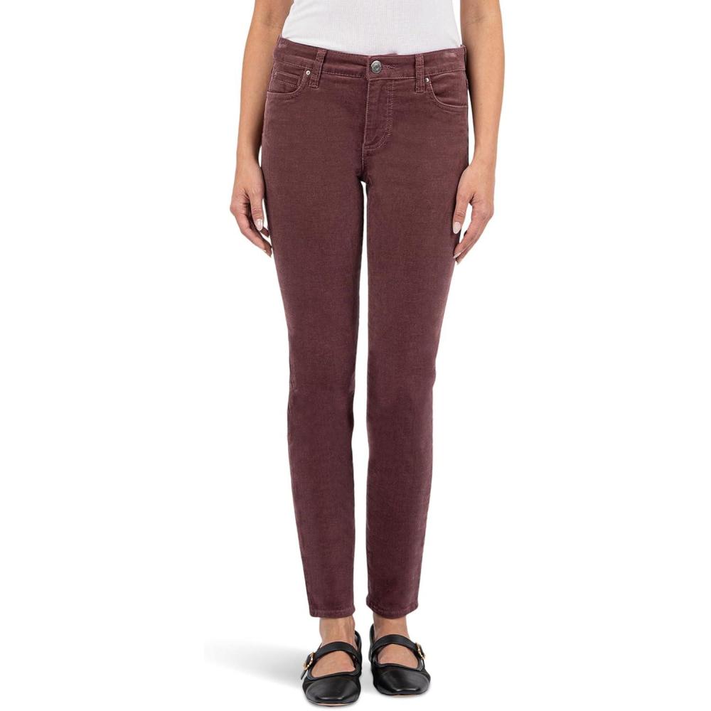 image:imageKUT from the Kloth Diana Corduroy Skinny Pants for Women 98 Cotton Classic Five Pocket ConstructionMauve