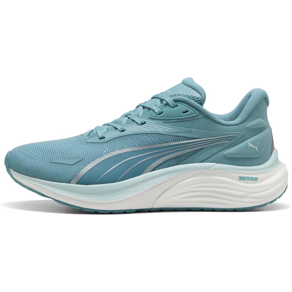 image:imagePuma Mens Electrify Nitro 4 Running ShoesBaltic Sea Bluefresh Waterpuma Silver