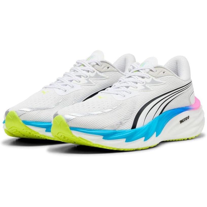 image:imagePuma Mens Velocity Nitro 4 Running ShoesWhiteUltra BluePoison Pink