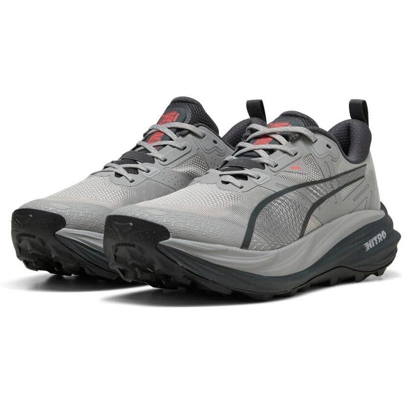 image:imagePuma Mens Voyage Nitro 4 Trail Running Shoes SneakerGrey EchoRed Glamour
