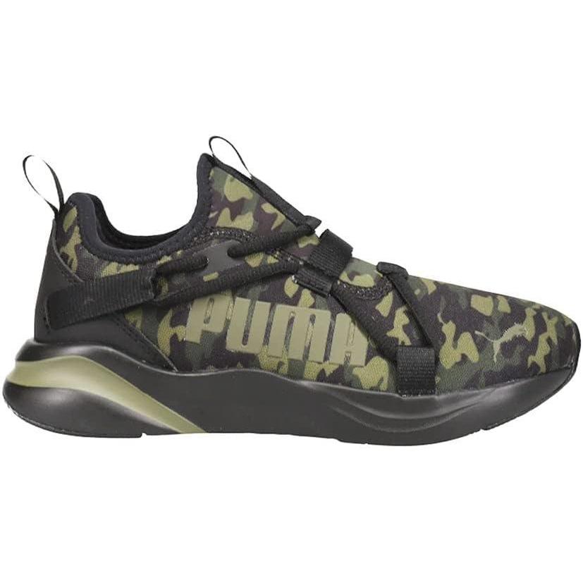 image:imagePuma UnisexChild Pacer Future Slip onSneakerBlackgrapedark Greencamouflage