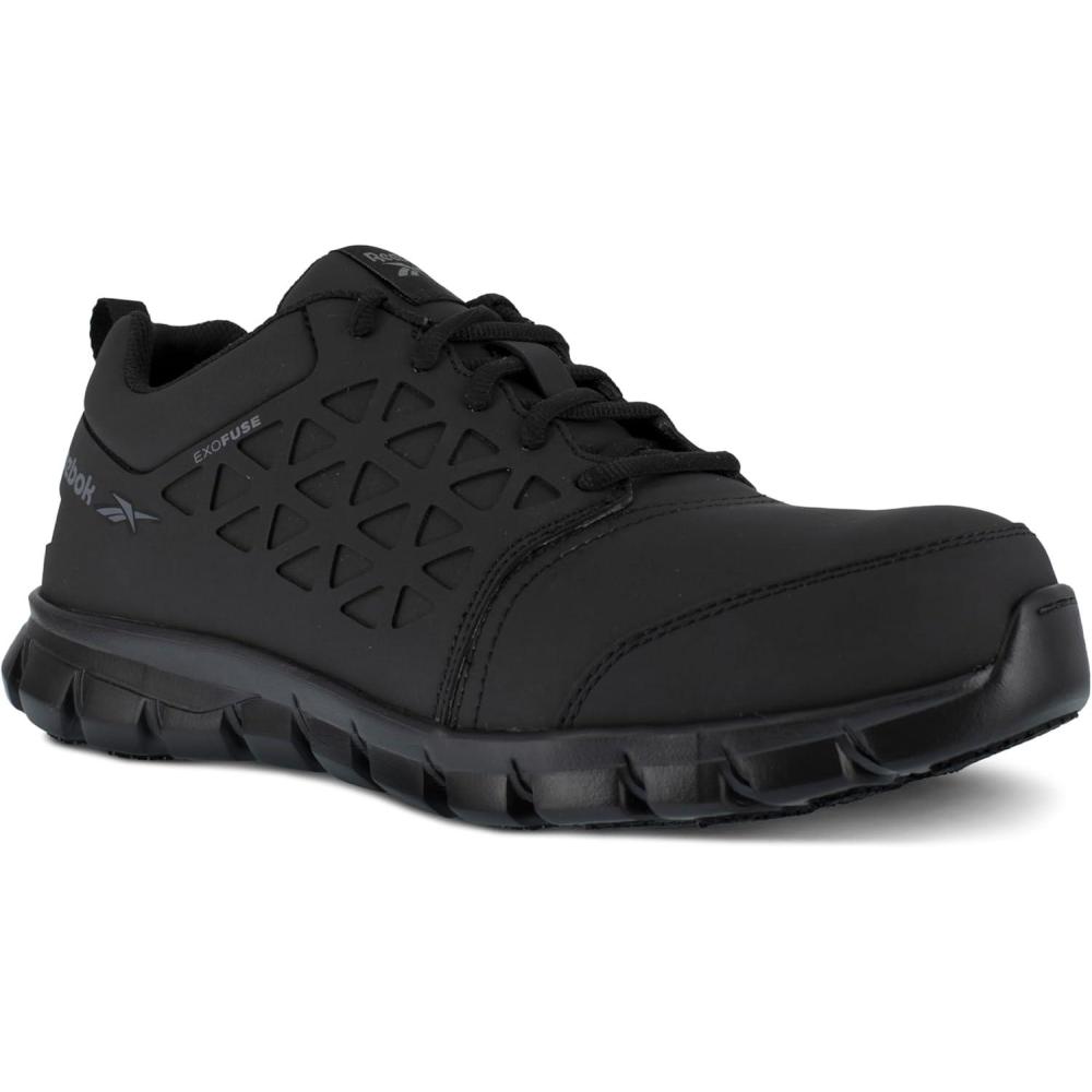 image:imageReebok Mens Sublite Cushion Exofuse Slip Resistant Composite Toe WorkDuty  BlackBlack