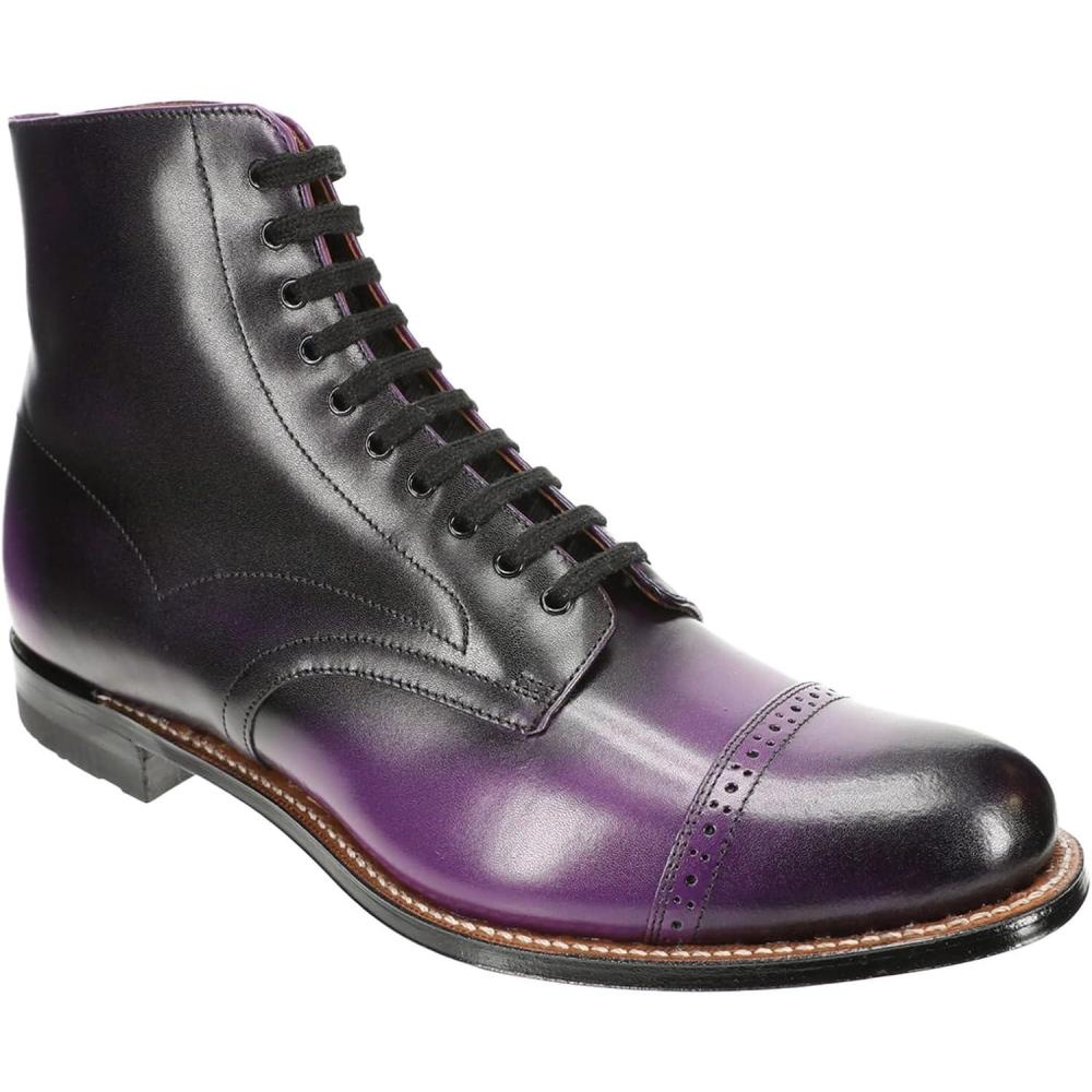 image:imageStacy Adams mens Madison Cap Toe Laceup BootsPurple