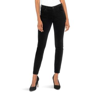 KUT from the Kloth Diana Corduroy Skinny Pants for Women – 98% Cotton – Classic Five Pocket Construction(Black)