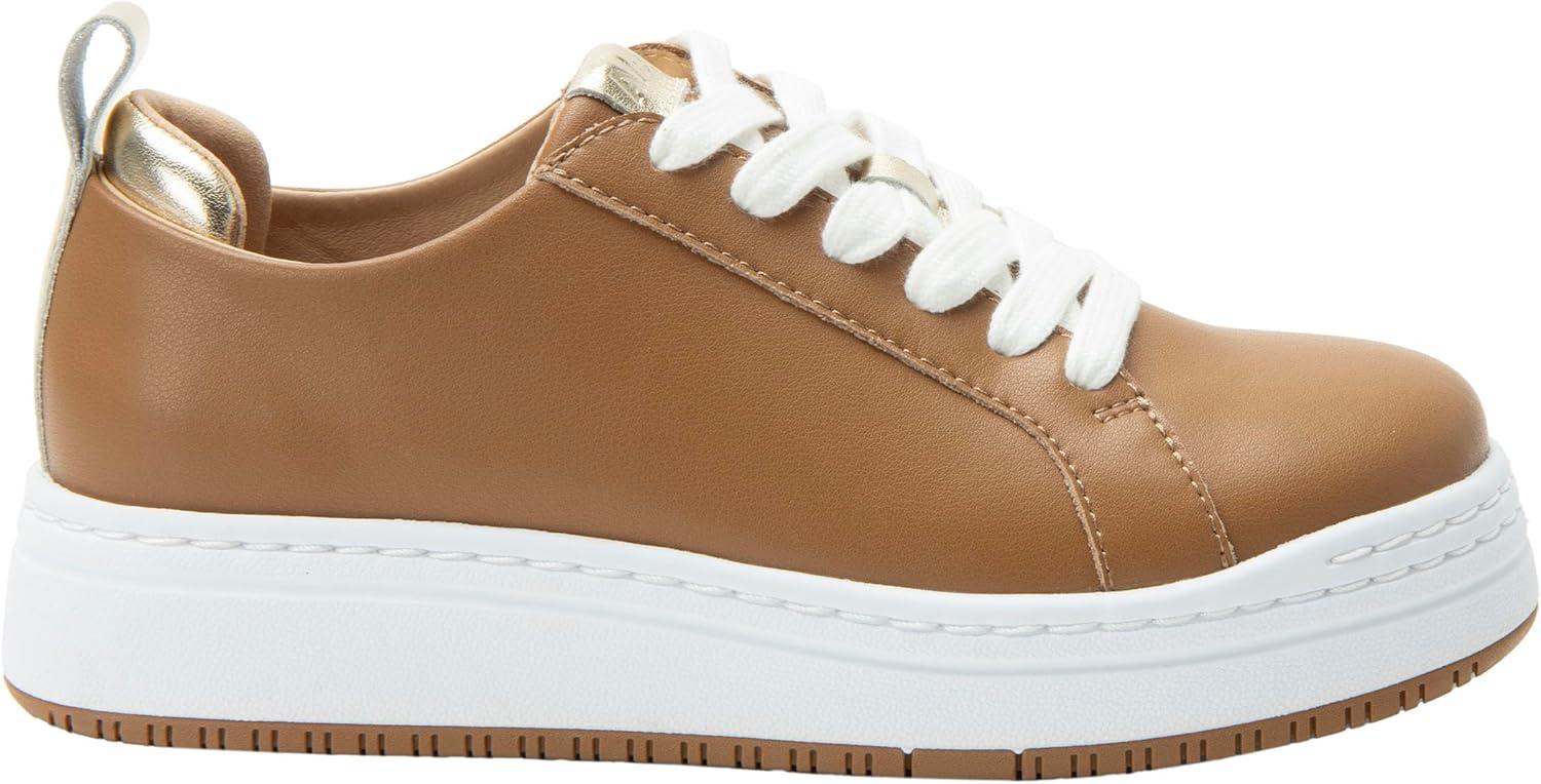 image:imageAlegria Womens Adysen Leather Platform Lace Up Fashion SneakerBrown