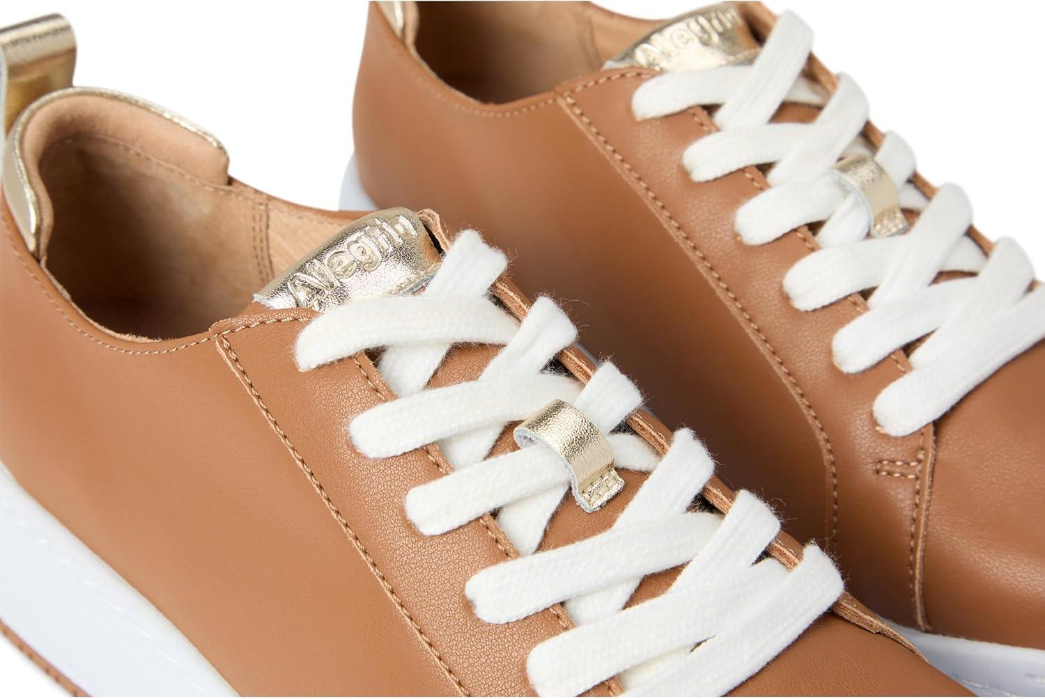 image:imageAlegria Womens Adysen Leather Platform Lace Up Fashion SneakerBrown