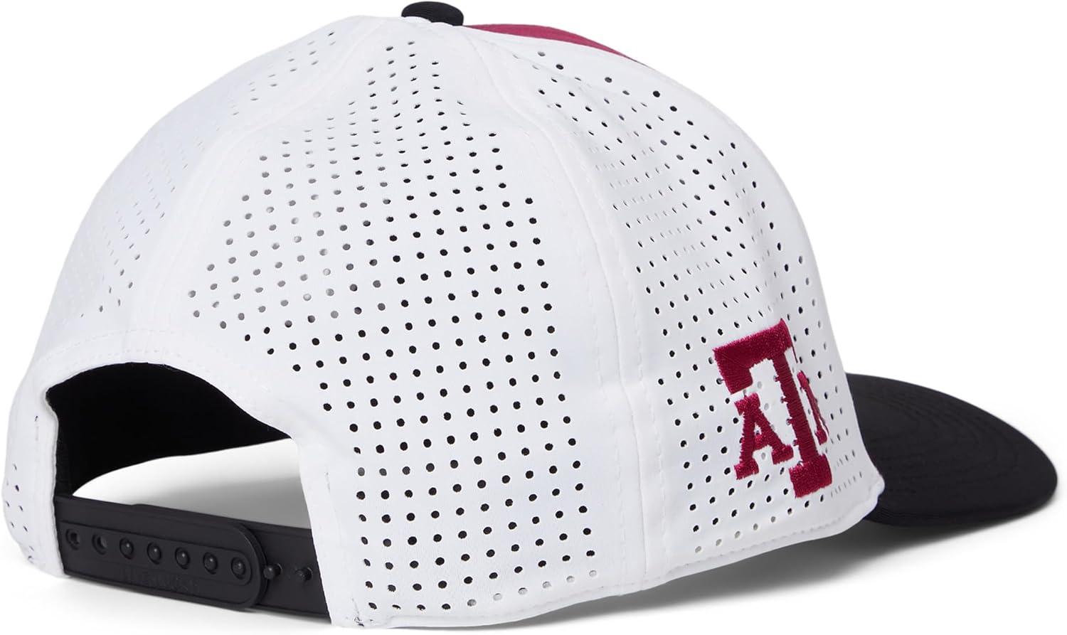 image:imageBlack Clover Standard Texas AampM Benchmark Adjustable Snapback Hat MaroonBlackWhite Laser Cut 3D Clover