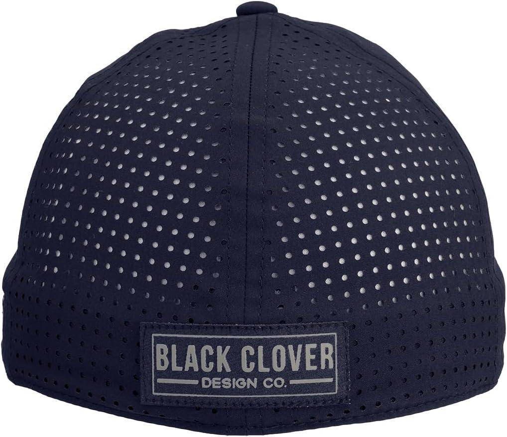 image:imageBlack Clover Unisex Standard Perf Fitted Golf HatNavy Perforated Hat3d White Clover