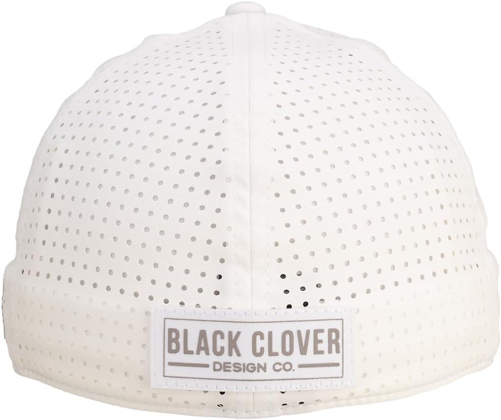 image:imageBlack Clover Unisex Standard Perf Fitted Golf HatWhite Perforated Hat3d Silver Clover