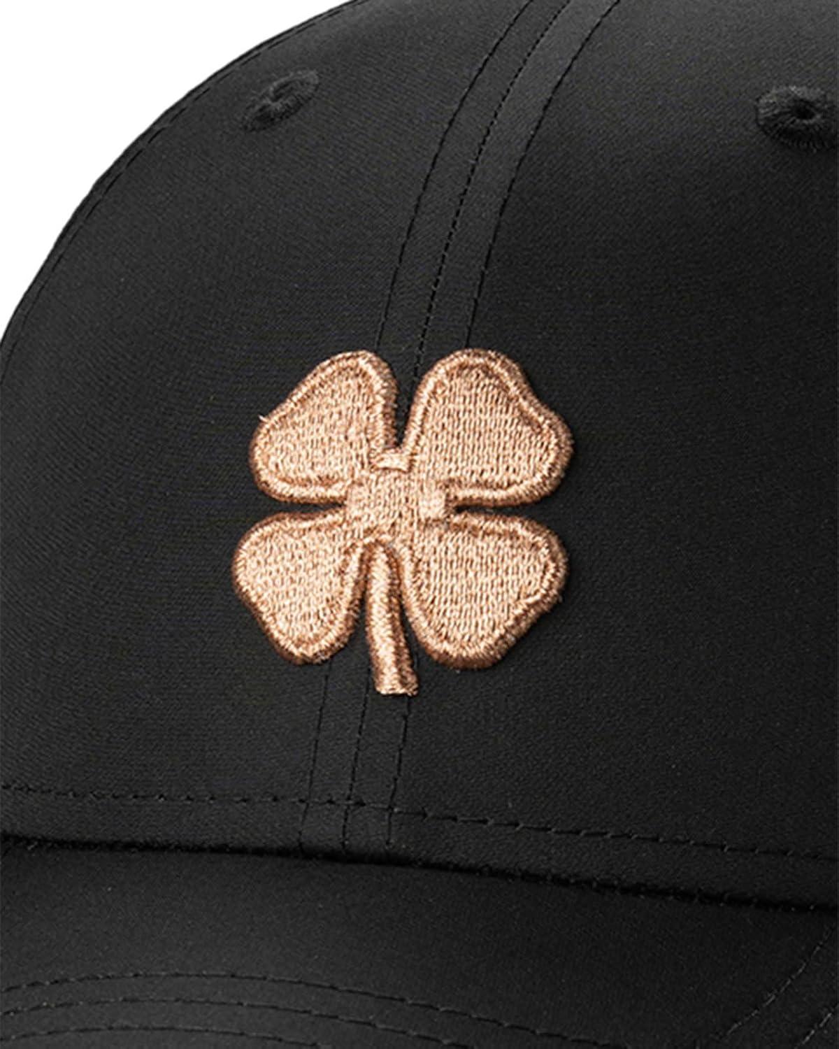 image:imageBlack Clover Womens Hollywood Adjustable Toggle Golf Baseball HatBlack HatRose Gold Metallic 3d Clover