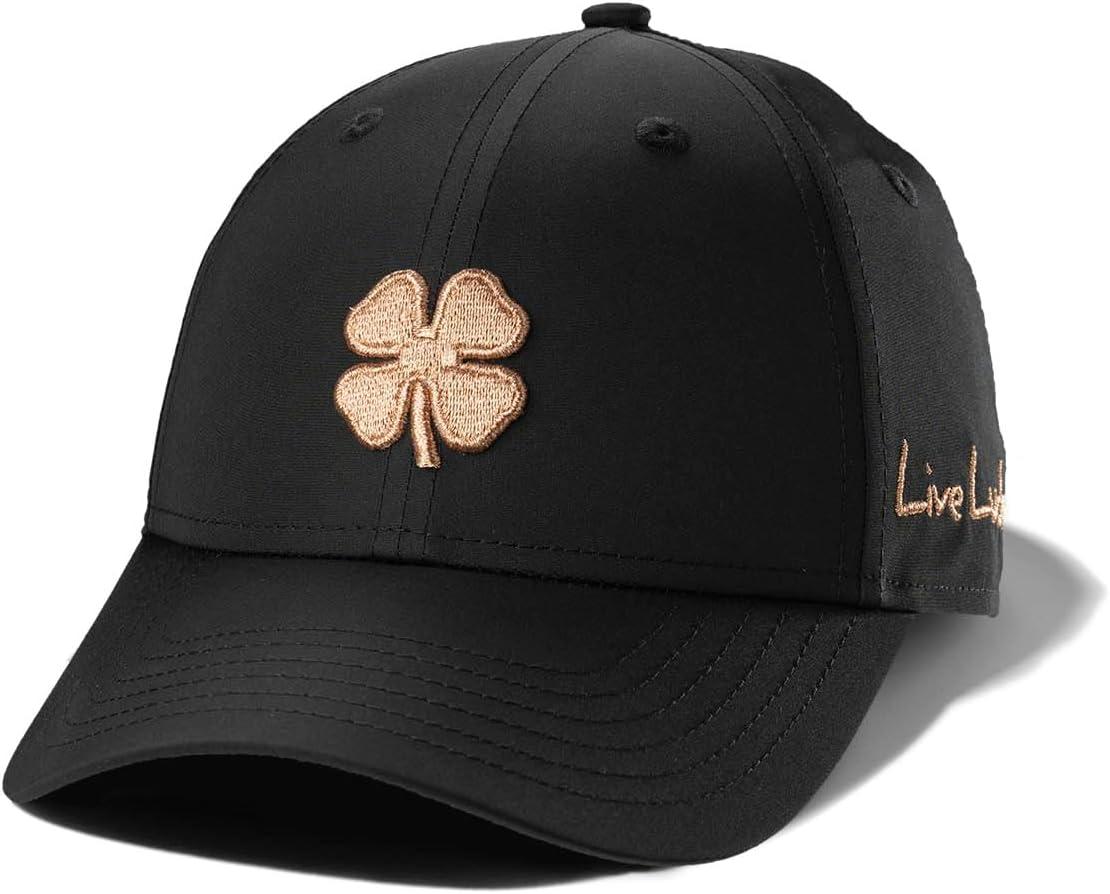 image:imageBlack Clover Womens Hollywood Adjustable Toggle Golf Baseball HatBlack HatRose Gold Metallic 3d Clover