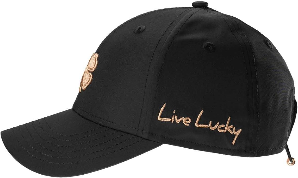 image:imageBlack Clover Womens Hollywood Adjustable Toggle Golf Baseball HatBlack HatRose Gold Metallic 3d Clover