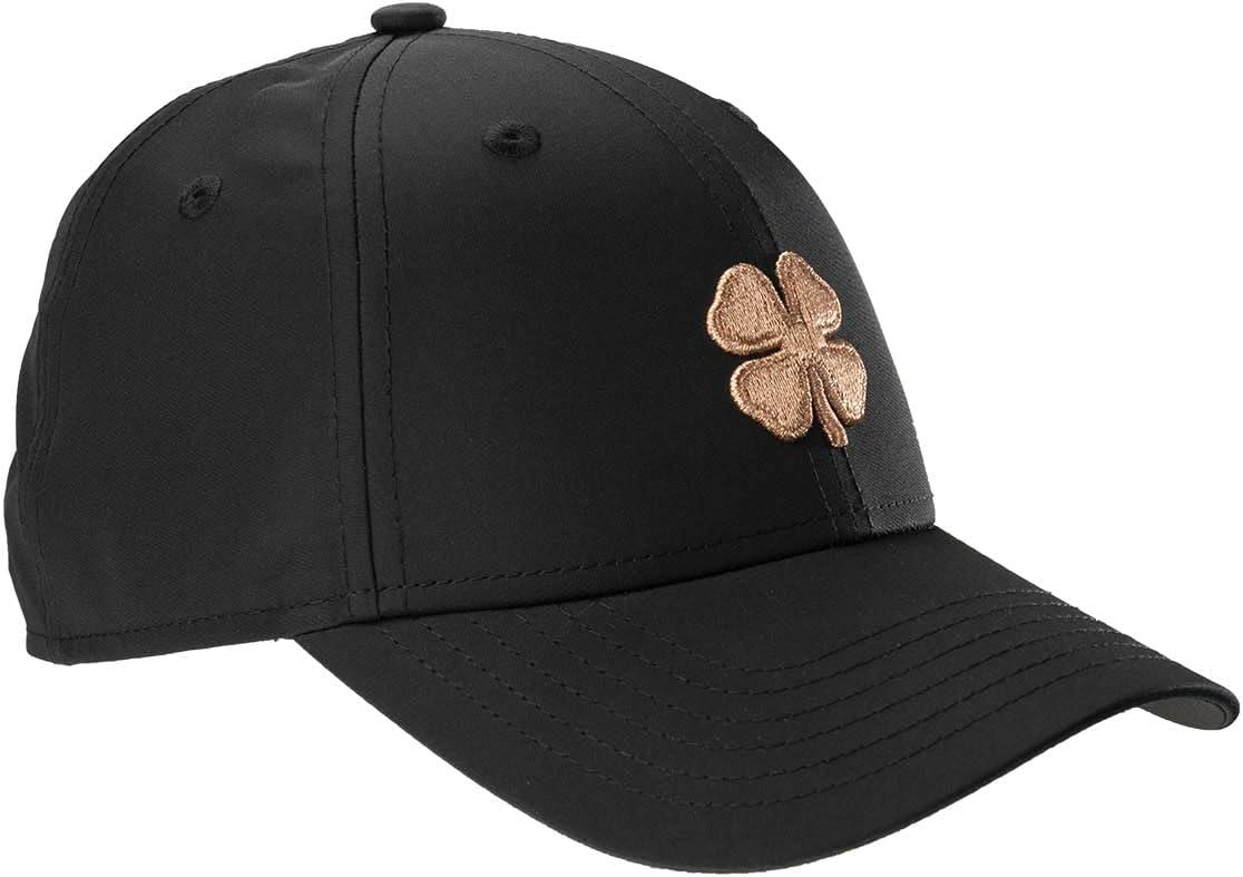 image:imageBlack Clover Womens Hollywood Adjustable Toggle Golf Baseball HatBlack HatRose Gold Metallic 3d Clover