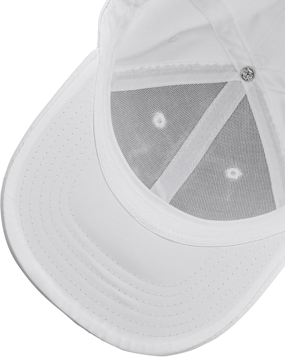 image:imageBlack Clover Womens Hollywood Adjustable Toggle Golf Baseball HatWhite Hat3d Green Metallic Clover