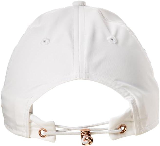image:imageBlack Clover Womens Hollywood Adjustable Toggle Golf Baseball HatWhite Hat3d Metallic Rose Gold Clover