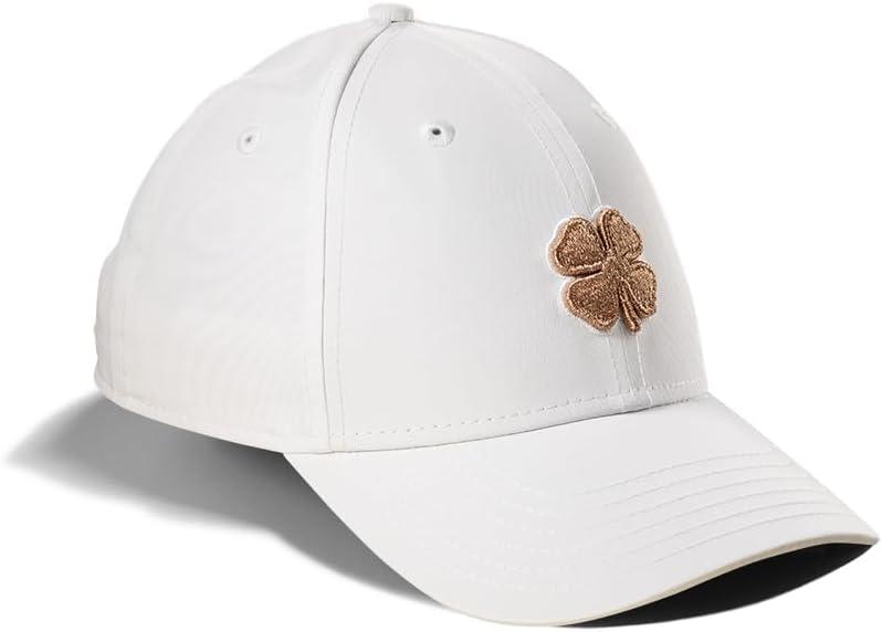 image:imageBlack Clover Womens Hollywood Adjustable Toggle Golf Baseball HatWhite Hat3d Metallic Rose Gold Clover