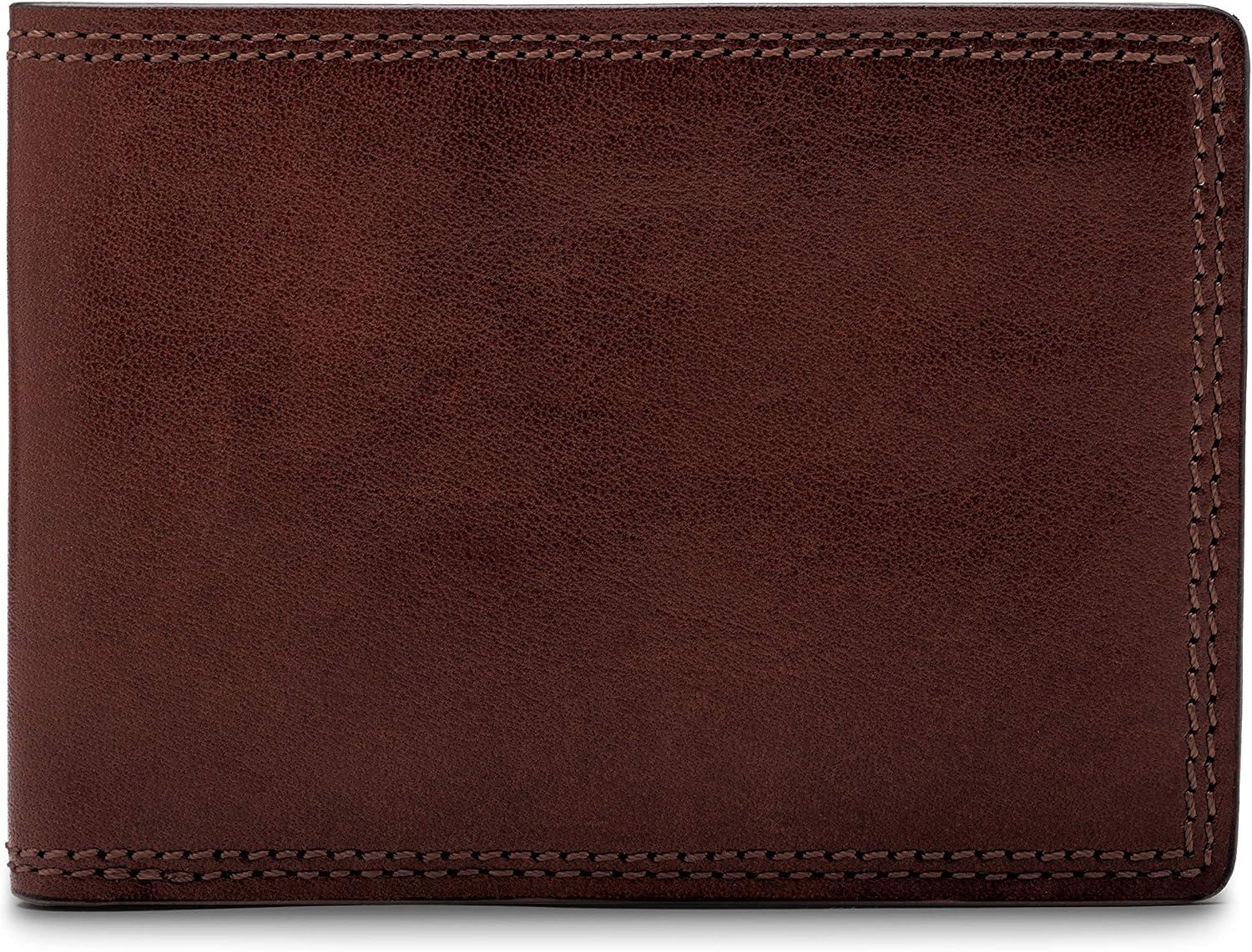 image:imageBosca Mens Wallet Dolce Leather Slim Bifold Wallet Dark BrownDark Brown