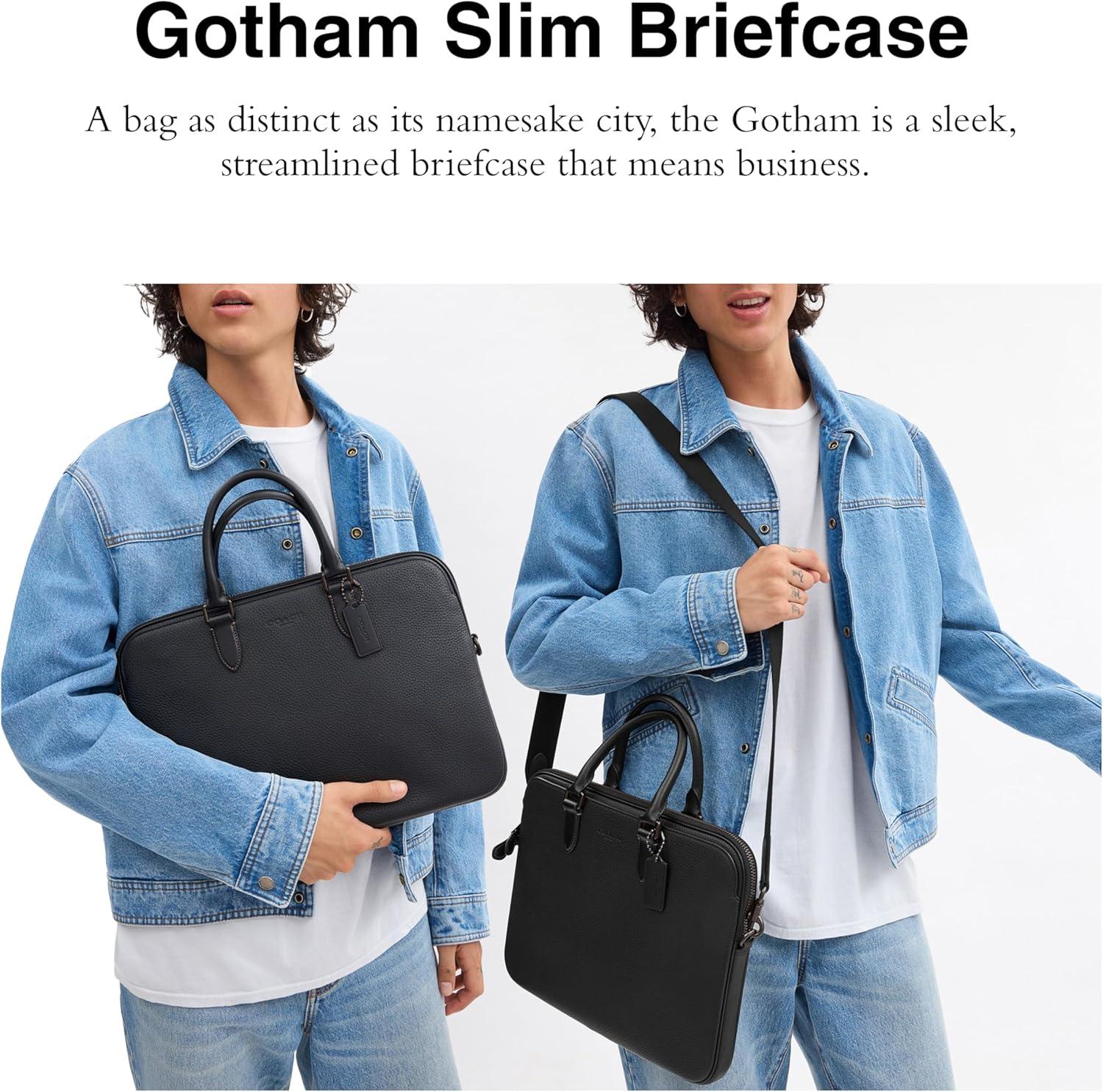 image:imageCOACH Mens Gotham Slim BriefcaseBlack