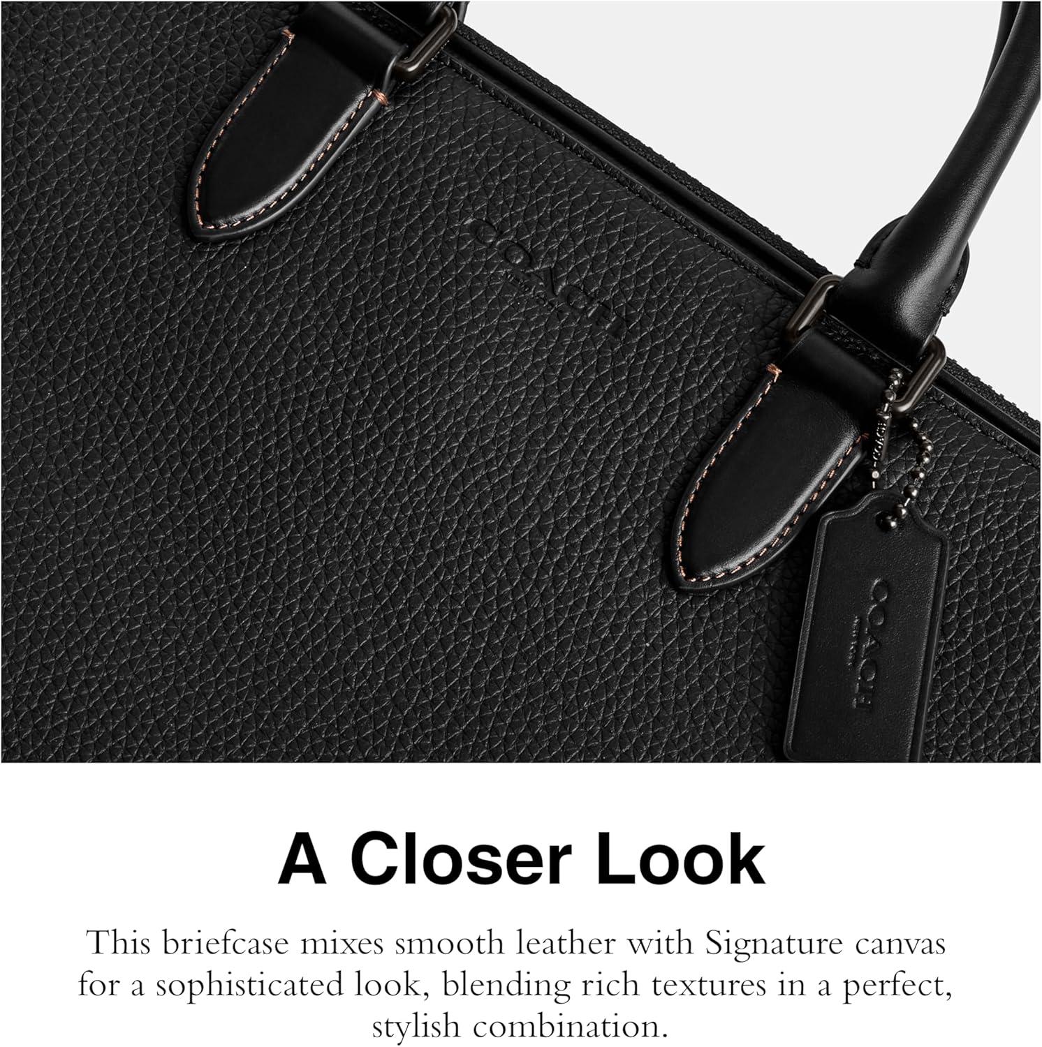 image:imageCOACH Mens Gotham Slim BriefcaseBlack