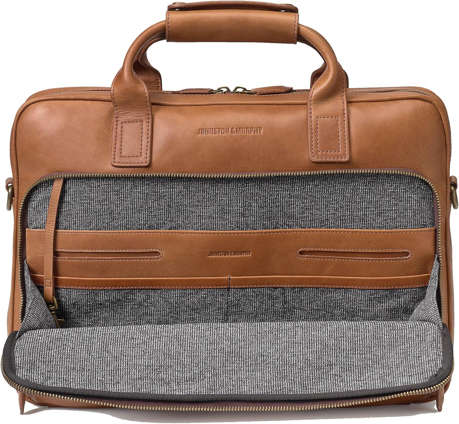 image:imageJohnston amp Murphy Mens Rhodes BriefcaseTan Full Grain
