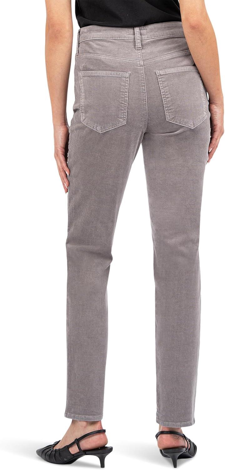 image:imageKUT from The Kloth Womens Rachael Corduroy High Rise Fab Ab Mom Regular HemLong in RosemaryConcrete