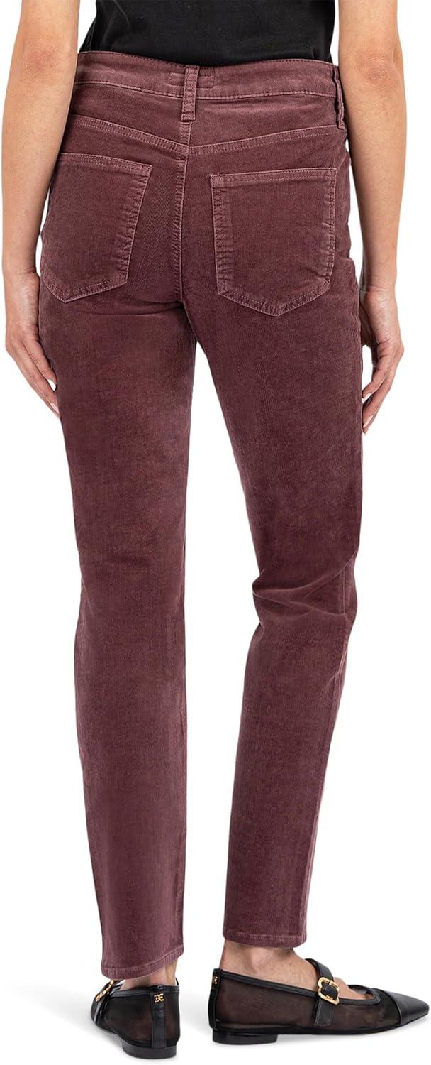 image:imageKUT from The Kloth Womens Rachael Corduroy High Rise Fab Ab Mom Regular HemLong in RosemaryMauve