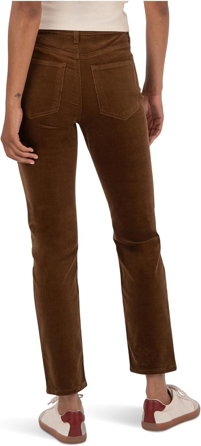 image:imageKUT from The Kloth Womens Rachael Corduroy HighRise Fab Ab Mom Regular HemLong in WhiskeyWhiskey