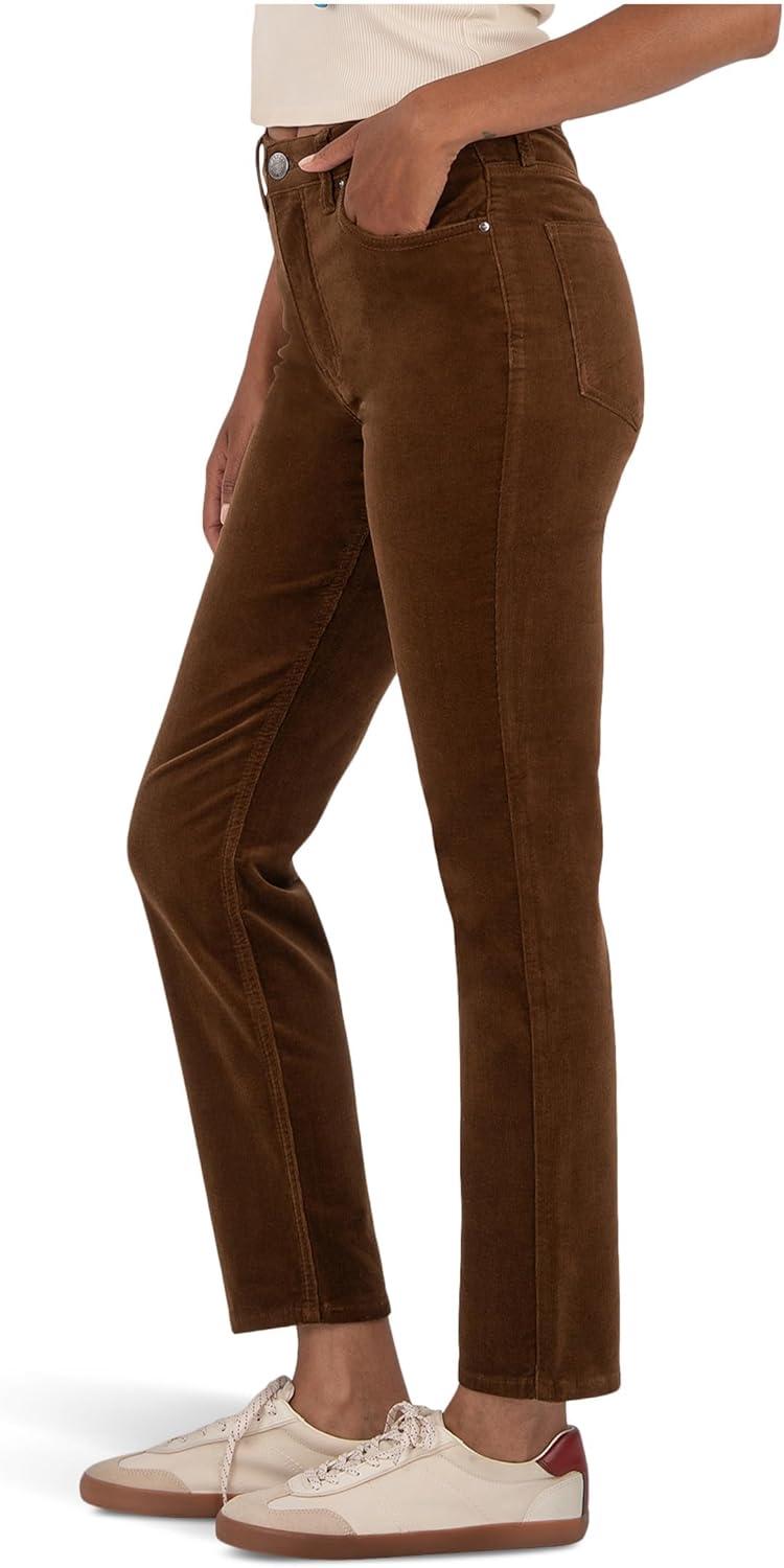 image:imageKUT from The Kloth Womens Rachael Corduroy HighRise Fab Ab Mom Regular HemLong in WhiskeyWhiskey