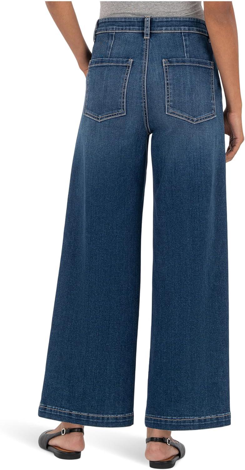 image:imageKUT from the Kloth Meg HighRise Wide Leg Pants WPork Chop PocketsDark Wash