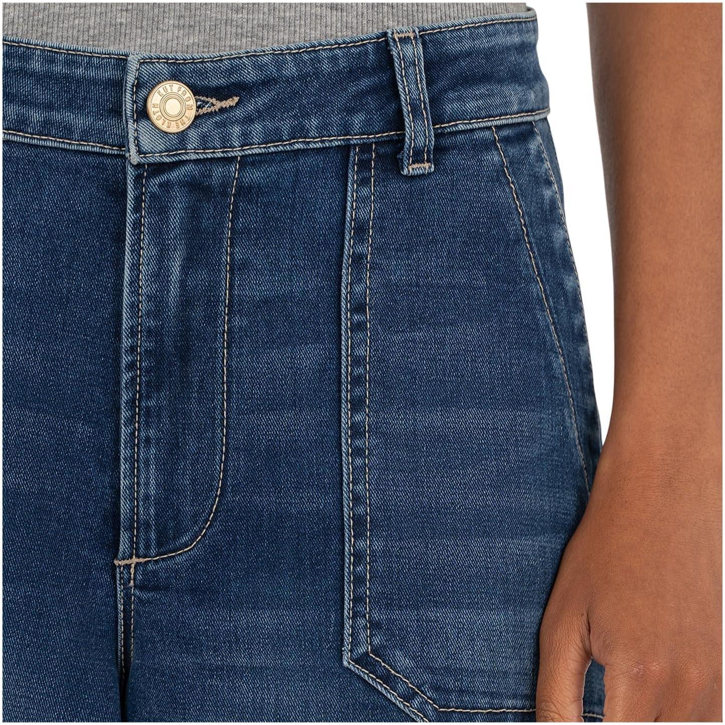 image:imageKUT from the Kloth Meg HighRise Wide Leg Pants WPork Chop PocketsDark Wash