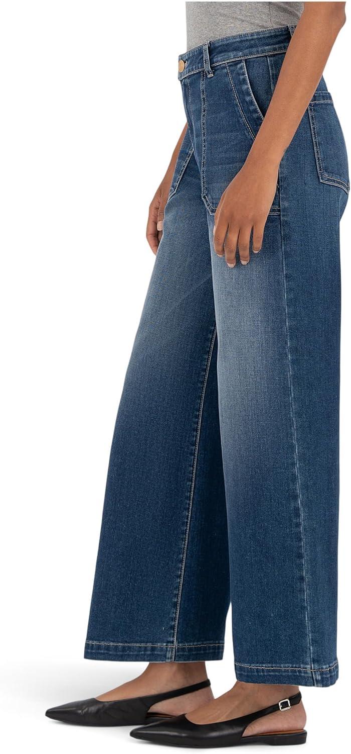 image:imageKUT from the Kloth Meg HighRise Wide Leg Pants WPork Chop PocketsDark Wash
