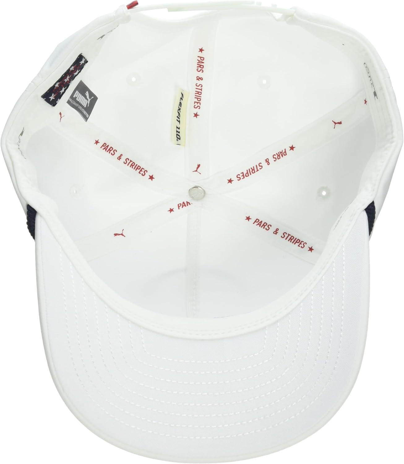 image:imagePuma Golf Mens Pars Stripes Rope Tech CapCapWhite Glow