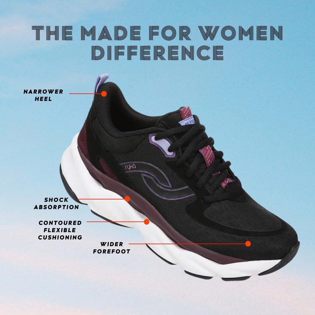 image:imageRyka Womens Rezorb MaxBlack Mesh Fabric