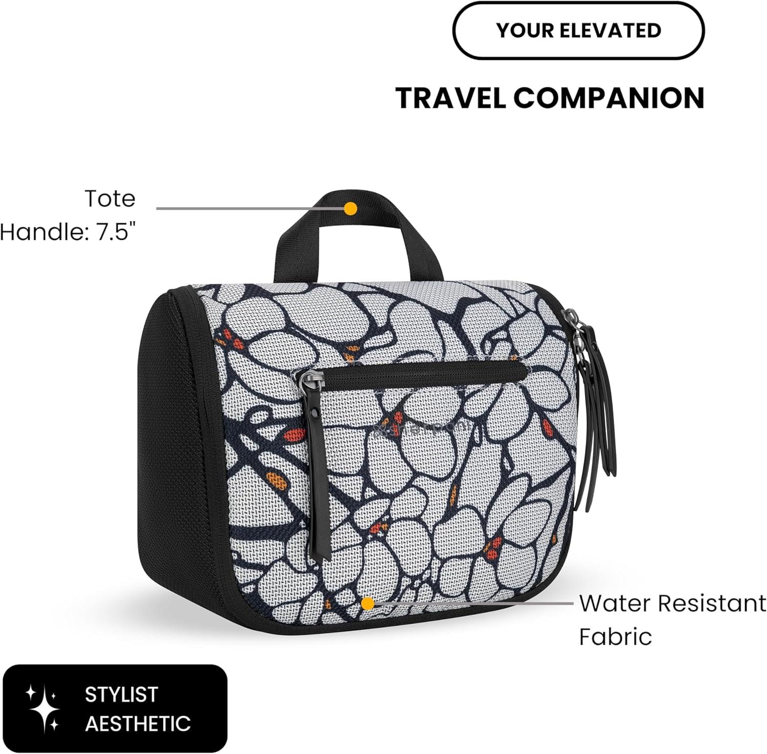 image:imageSherpani CoPilot Travel Toiletry Bag Hanging Cosmetic Organizer Water Resistant Makeup Bag Shower Dopp Kit Essentials Toiletries for Women Travel Gift SakuraSakura