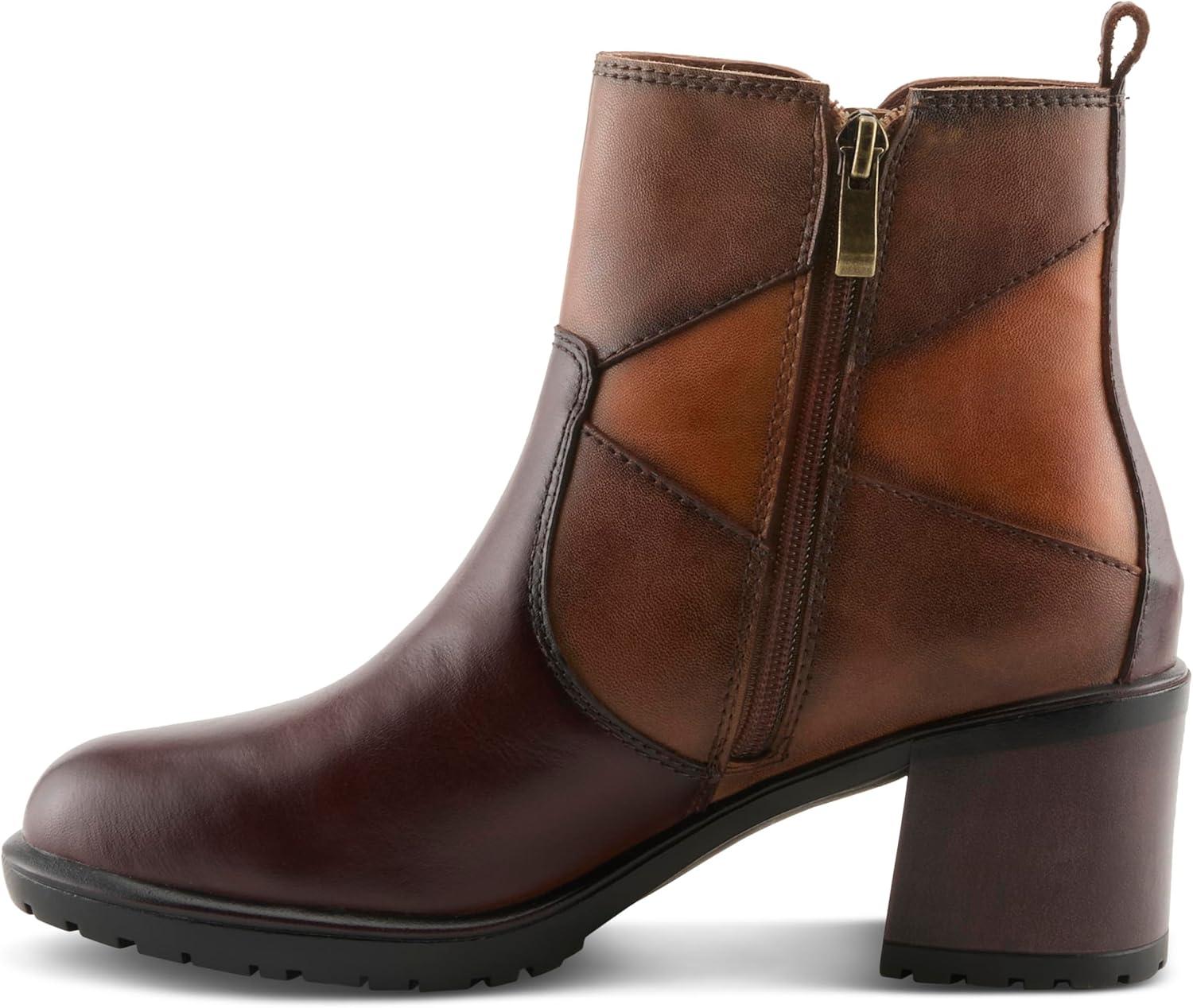 image:imageSpring Step Womens Patchpower Ankle BootDark Brown Multi