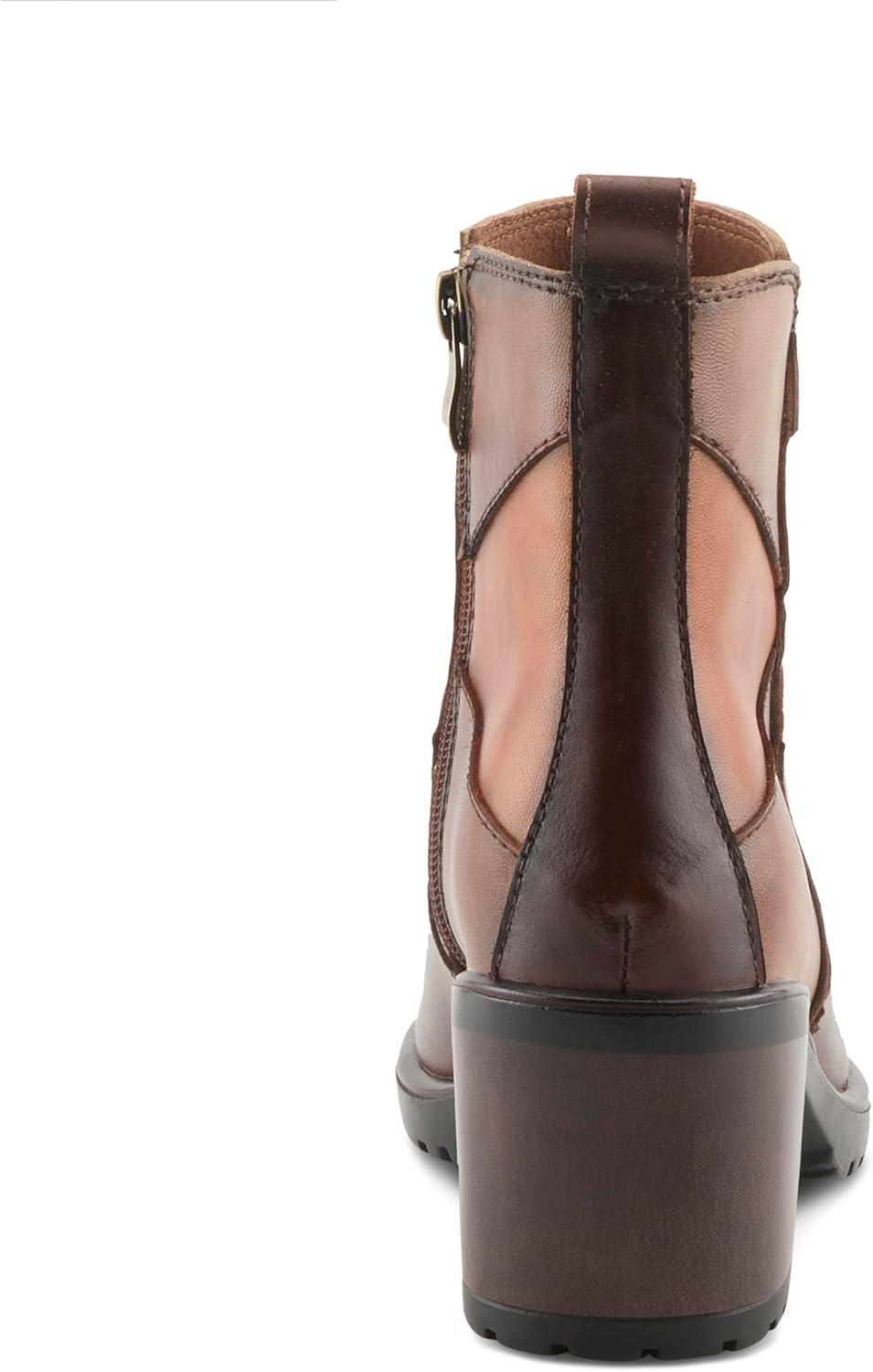 image:imageSpring Step Womens Patchpower Ankle BootDark Brown Multi
