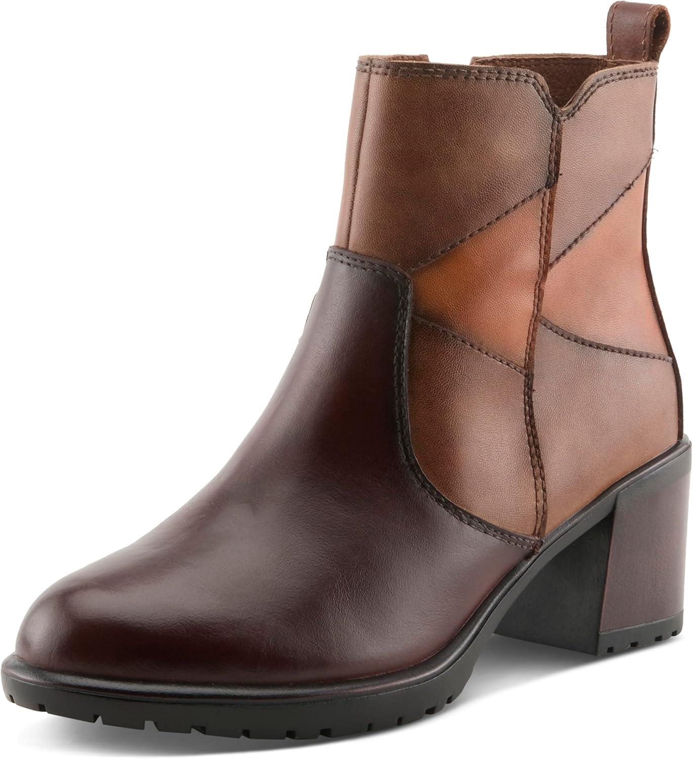 image:imageSpring Step Womens Patchpower Ankle BootDark Brown Multi