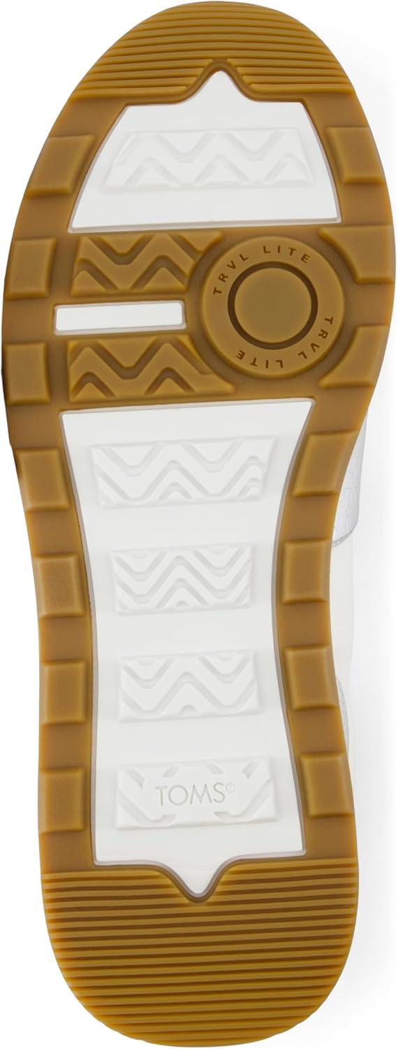image:imageToms Womens Verona MidWater Repellent Silver Crinkle Metallic Leather Vintage Twill