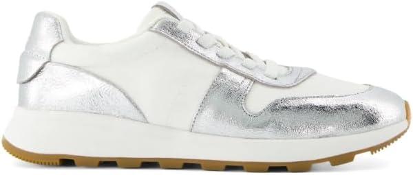 image:imageToms Womens Verona MidWater Repellent Silver Crinkle Metallic Leather Vintage Twill