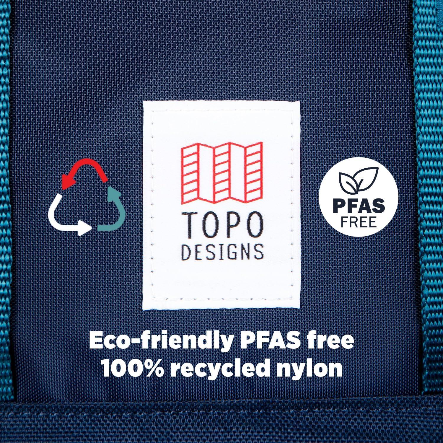 image:imageTopo Designs Global Travel Bag 3040 Liter Carryon Compliant Versatile Pack 3 Carry Options External Laptop Sleeve EcoFriendly 30L Apex Pond BlueDark Denim Burgundy