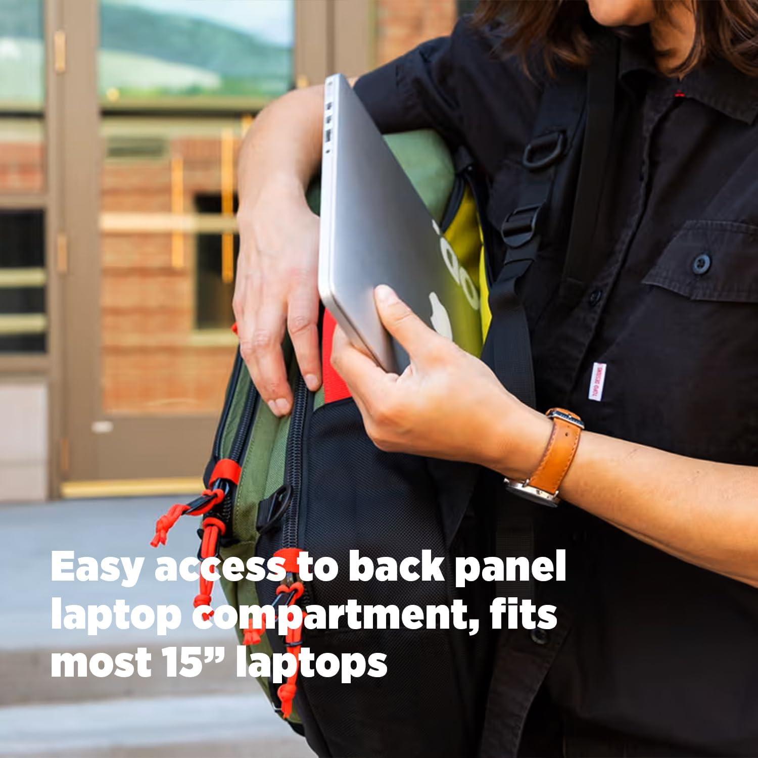 image:imageTopo Designs Global Travel Bag 3040 Liter Carryon Compliant Versatile Pack 3 Carry Options External Laptop Sleeve EcoFriendly 30L Apex Pond BlueDark DenimBurgundy
