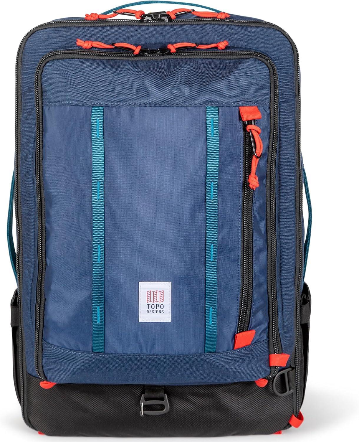 image:imageTopo Designs Global Travel Bag 3040 Liter Carryon Compliant Versatile Pack 3 Carry Options External Laptop Sleeve EcoFriendly 30L Apex Pond BlueNavy