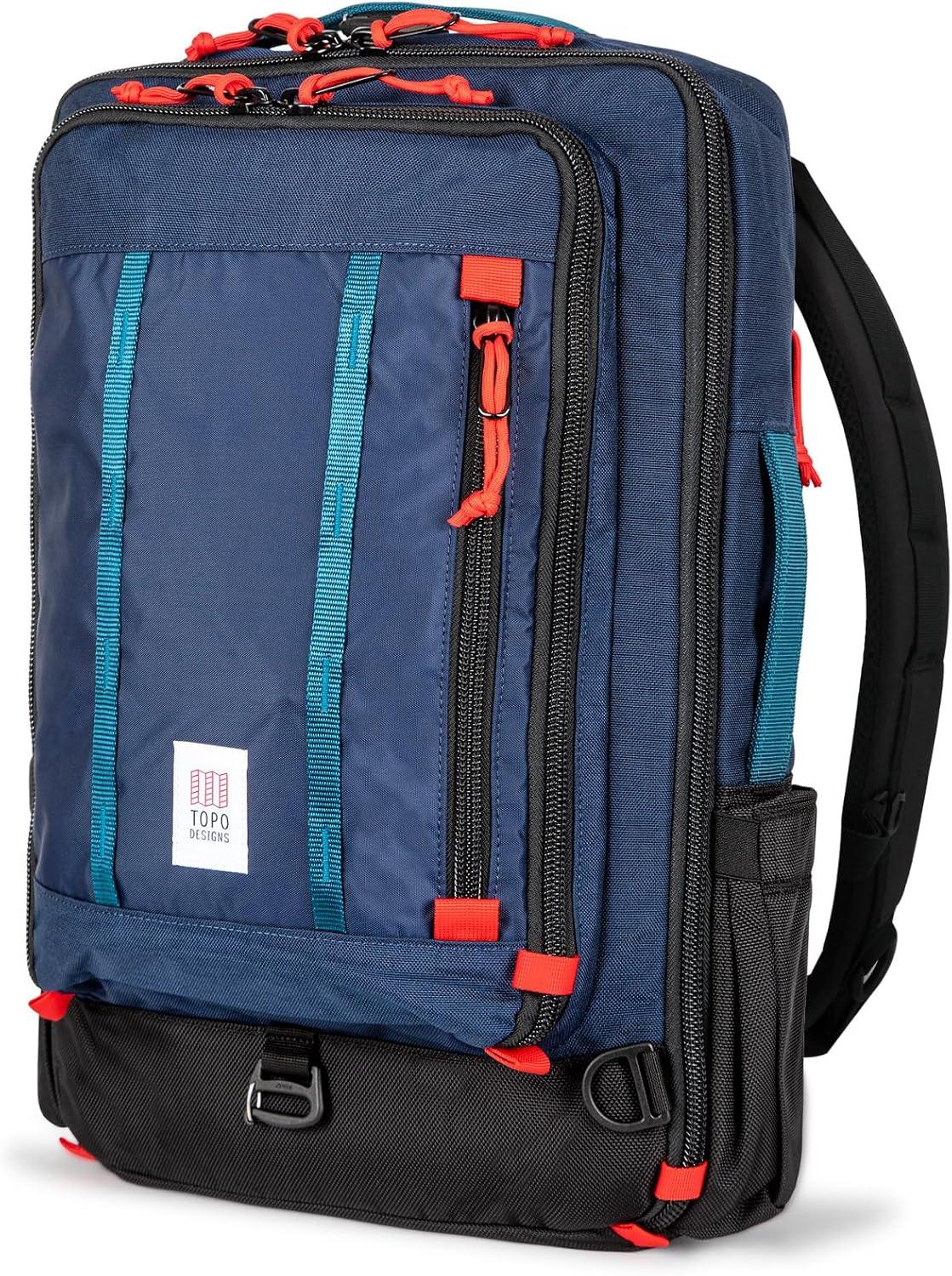 image:imageTopo Designs Global Travel Bag 3040 Liter Carryon Compliant Versatile Pack 3 Carry Options External Laptop Sleeve EcoFriendly 30L Apex Pond BlueNavy