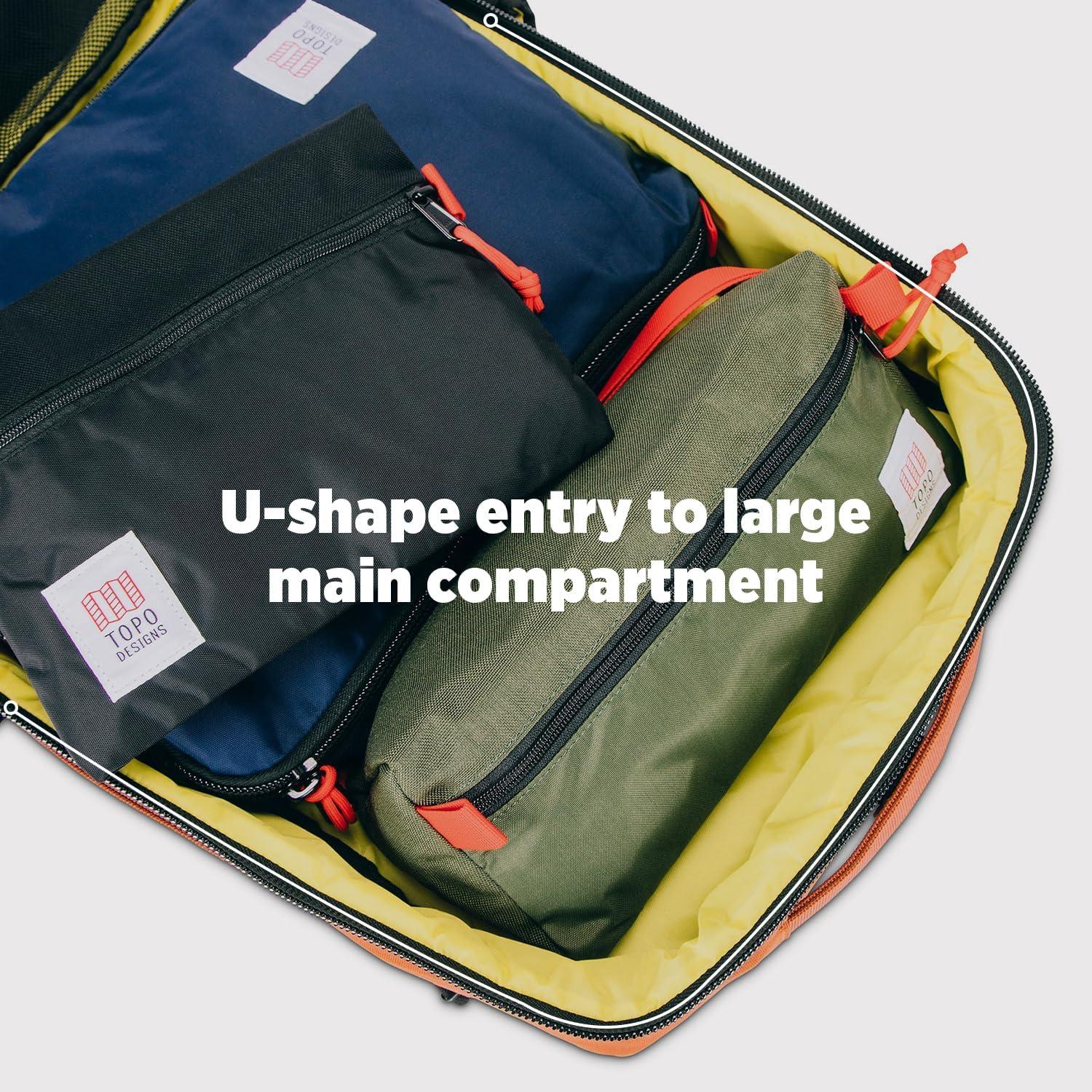 image:imageTopo Designs Global Travel Bag 3040 Liter Carryon Compliant Versatile Pack 3 Carry Options External Laptop Sleeve EcoFriendly 30L Apex Pond BlueNavy