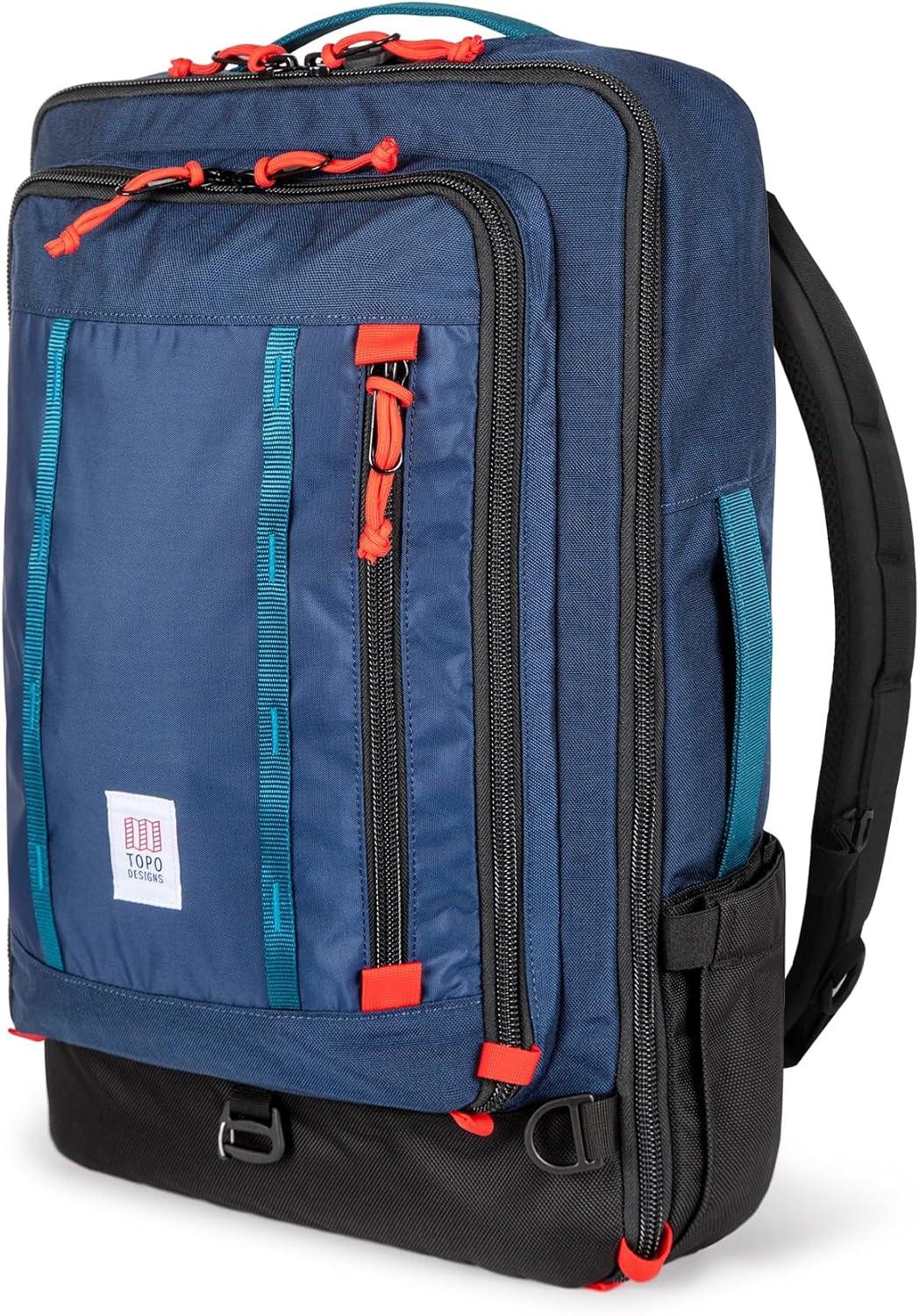 image:imageTopo Designs Global Travel Bag 3040 Liter Carryon Compliant Versatile Pack 3 Carry Options External Laptop Sleeve EcoFriendly 30L Apex Pond BlueNavy
