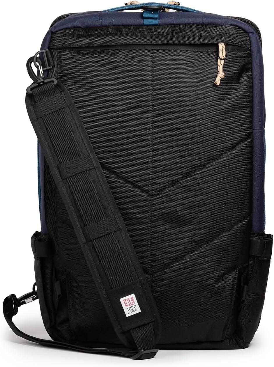 image:imageTopo Designs Global Travel Bag 3040 Liter Carryon Compliant Versatile Pack 3 Carry Options External Laptop Sleeve EcoFriendly 30L Apex Pond BlueNavySahara