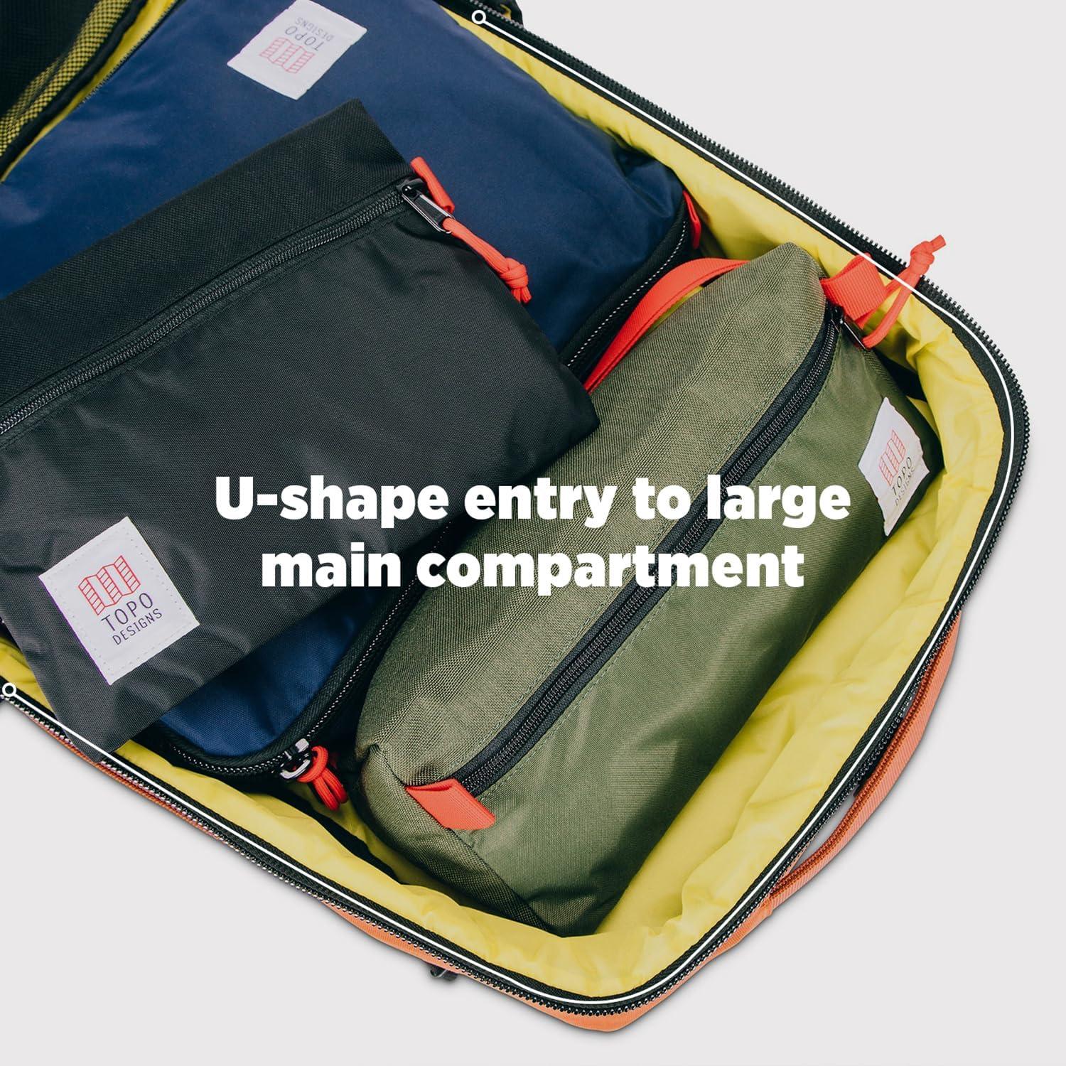 image:imageTopo Designs Global Travel Bag 3040 Liter Carryon Compliant Versatile Pack 3 Carry Options External Laptop Sleeve EcoFriendly 30L Apex Pond BlueOlive