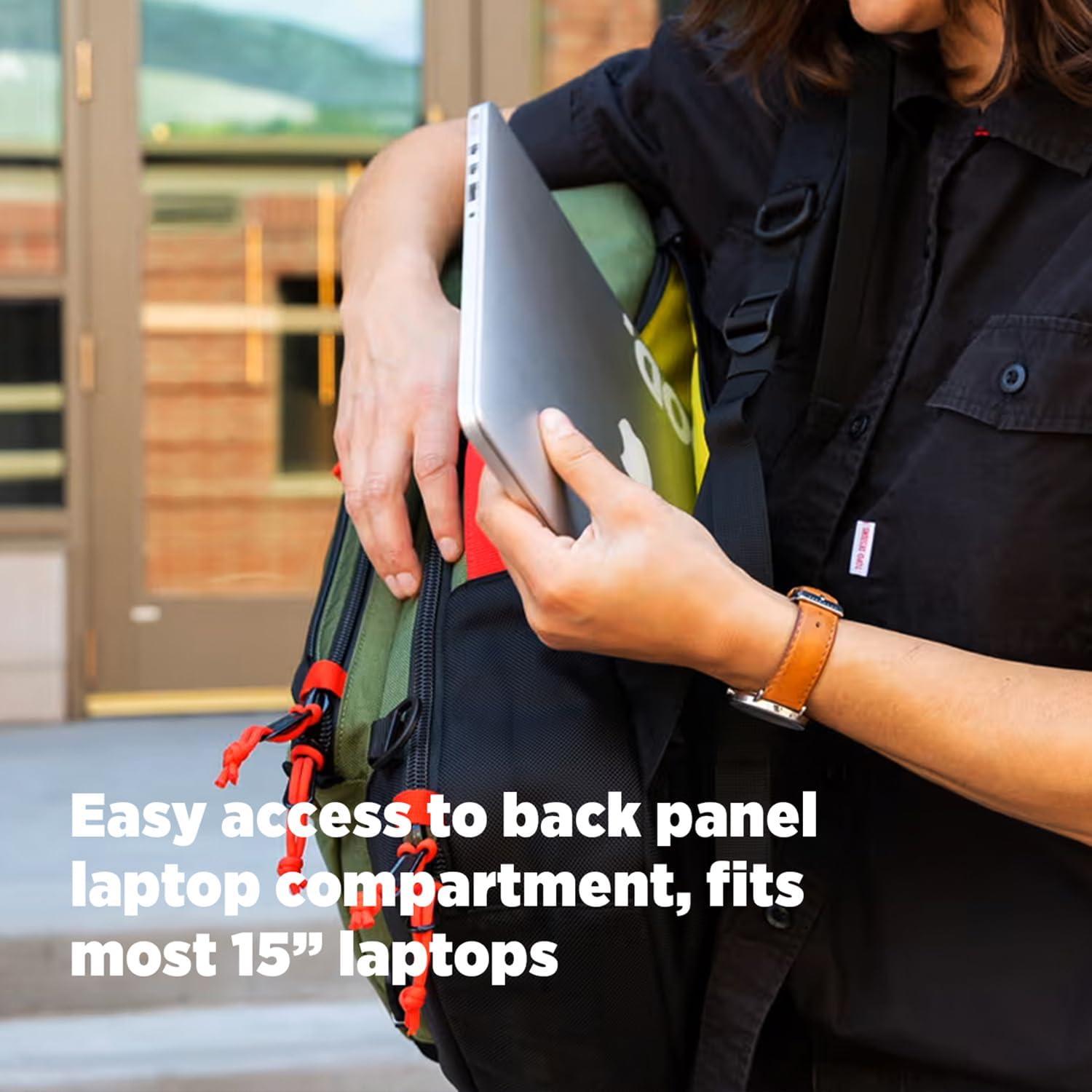 image:imageTopo Designs Global Travel Bag 3040 Liter Carryon Compliant Versatile Pack 3 Carry Options External Laptop Sleeve EcoFriendly 30L Apex Pond BlueOlive